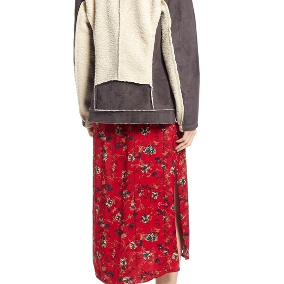 #3❤️ Brand new Treasure & Bond Faux Shearling Moto Jacket S - Picture 3 of 3